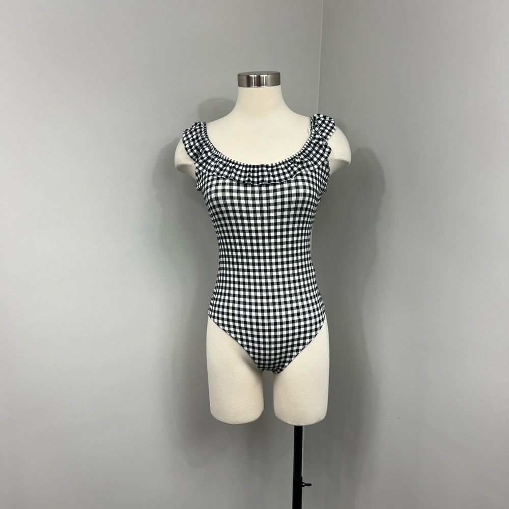 Forever21 Black Checker Bodysuit‎